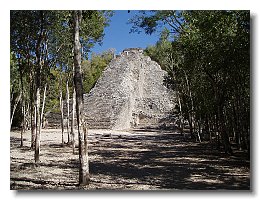 2005 01 22 1 Coba Nohoch Mul 140 ft high and tallest pyramid in Yucatan AD 250